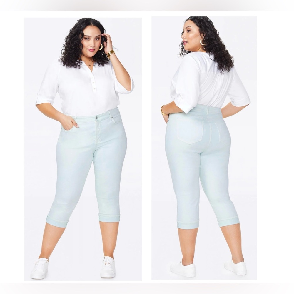 NYDJ NYDJ Women's Marilyn Straight Crop Jean, Desert Dew (28W)